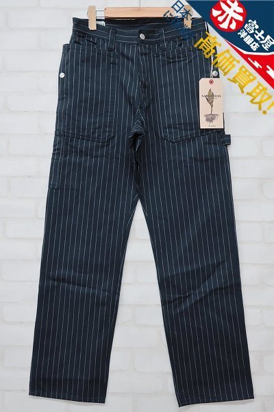 1P9307/新品 ササフラス フォールリーフガーデナーパンツ ヘリンボーンストライプ SASSAFRAS FALL LEAF GARDENER PANTS HERRINGBONE STRIPE