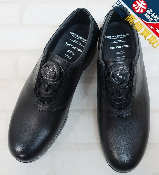 1S9576/未使用品 FOOTSTOCK ORIGINALS QUICKS+BOA フットストックオリジナルズ プレーントゥシューズ