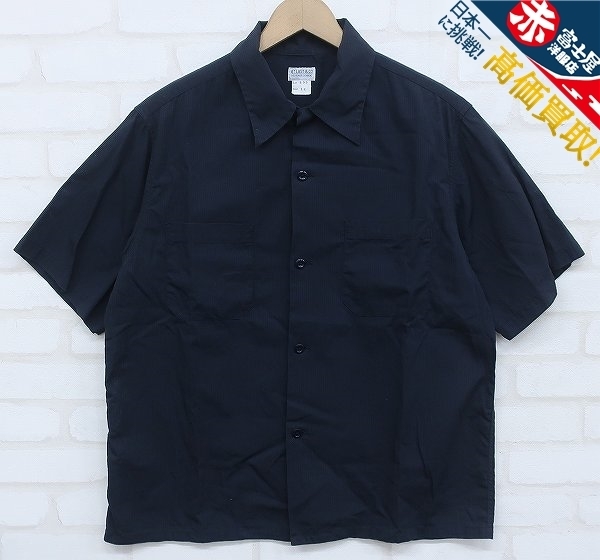 5T3817/AtLast&Co LOT305 シャドーストライプオープンカラーシャツ アットラスト