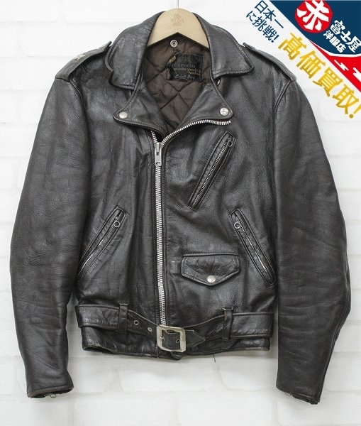 2J3630/ショット 60s サボテンタグ ワンスター レザーライダース Schott ビンテージ 黒牛タグ