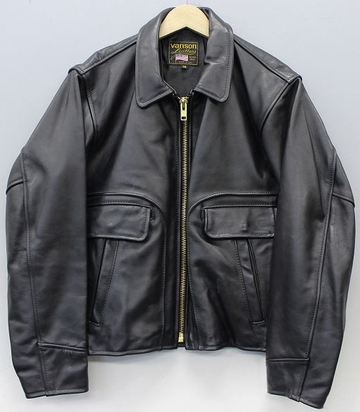 バンソン 襟付きシングルライダース VANSON