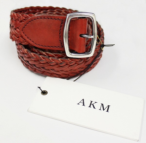 worth×AKM 40mm one claw belt レザーメッシュベルト