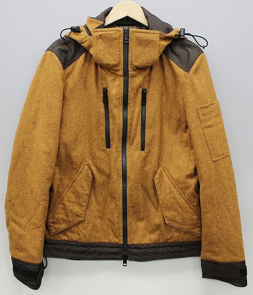 バーバリーブラックレーベル フード付ウールジャケット