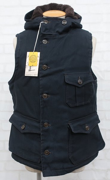 フリーホイーラーズ エアクルーアタッチドフードベスト パラフィンジャングルクロス FREEWHEELERS Air Crew Attached Hood Vest