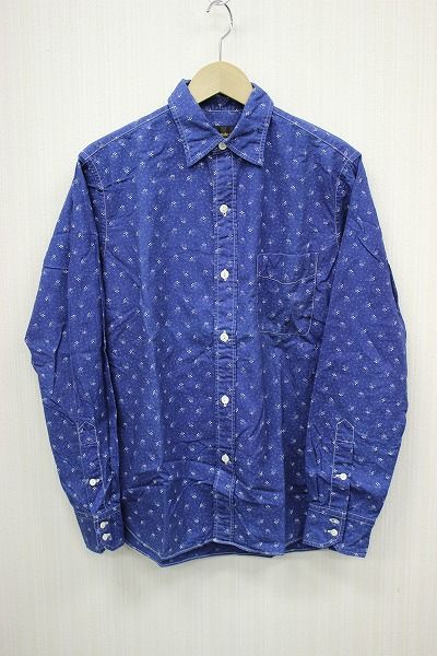 アボンタージ インディゴ小花柄シャツ