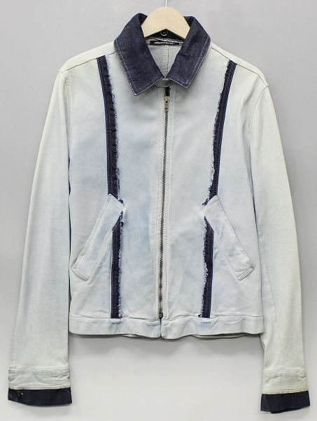 コレクションプリヴェ デニム切替ラムレザージャケット