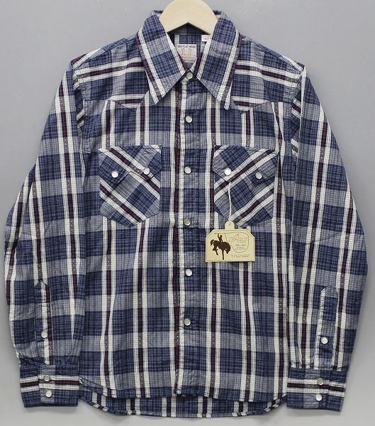 新品 フラットヘッド CW-42W ジャガードウエスタンシャツ