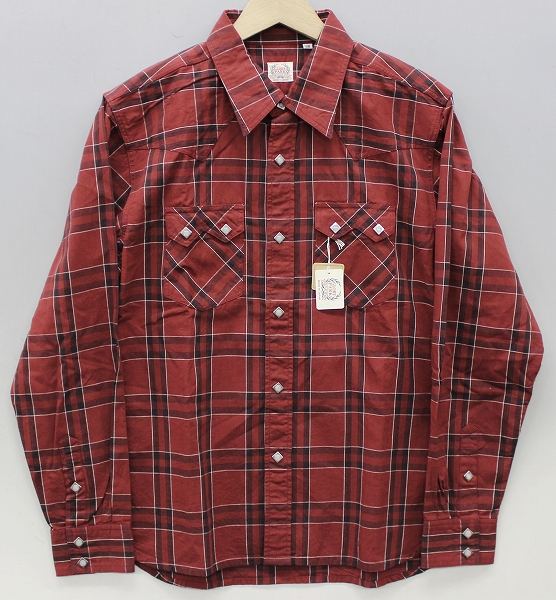 新品 フラットヘッド CW-60W チェックウエスタンシャツ